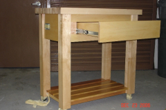 Butcher Block Rolling Cart